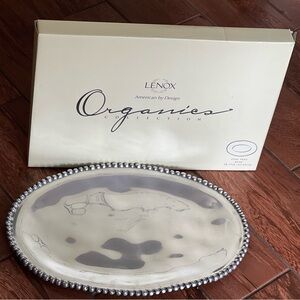 Lenox Organics Collection Oval Tray - Bead 18.75in